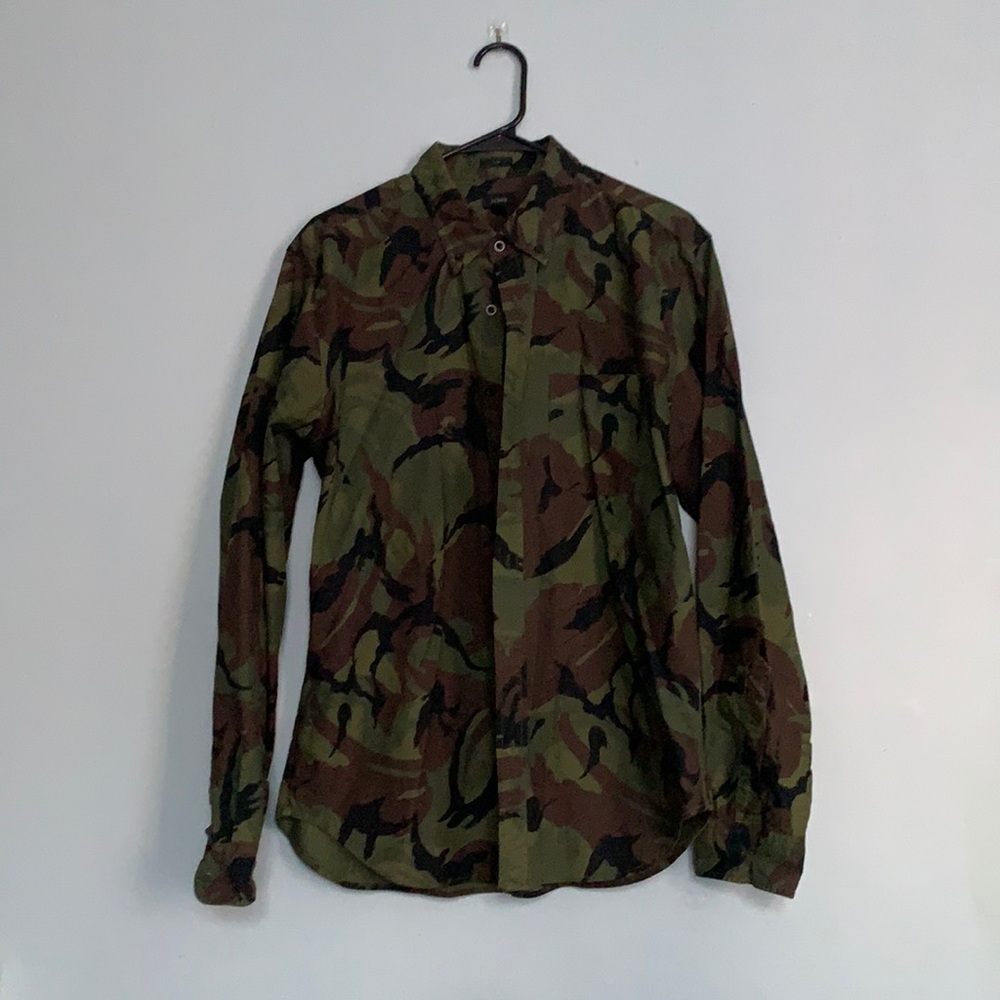 J. CREW SLIM men's camouflage button up